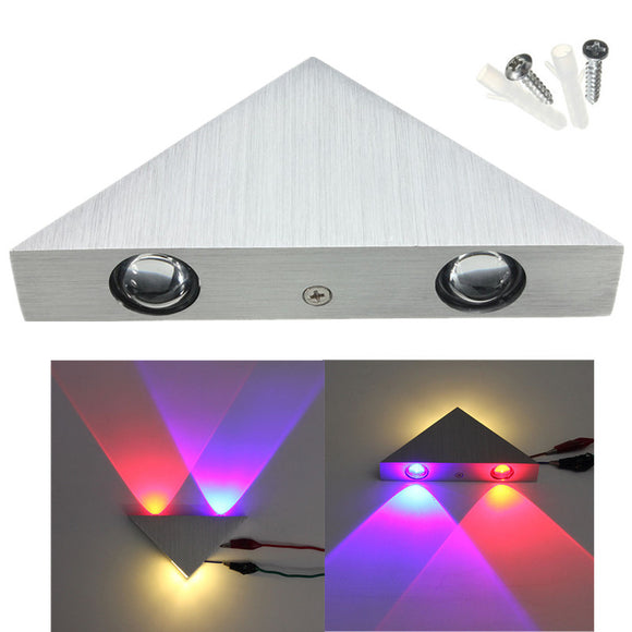 Modern 3W LED Triangle Wall Light Restroom Bedroom Wall Sconce Lamp Fixture