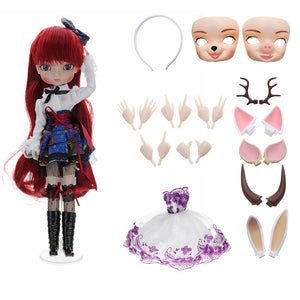BBGirl MengNa 35CM BJD Ball Joint Doll Collection Gift Toy Face Eyes Posture Changeable Customized