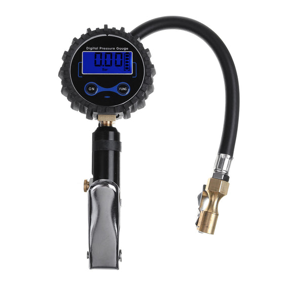 Car Tyre LCD Digital Display Inflation Meter Compressor Pressure Hose Gauge Inflator Pump