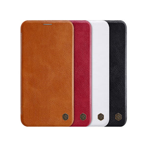 NILLKIN Flip Shockproof Card Slots Holder Full Cover PU Leather PC Protective Case for iPhone 11 Pro Max 6.5 inch