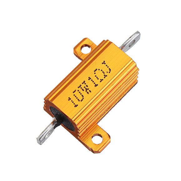 RX24 10W 1R 1RJ Metal Aluminum Case High Power Resistor Golden Metal Shell Case Heatsink Resistance Resistor