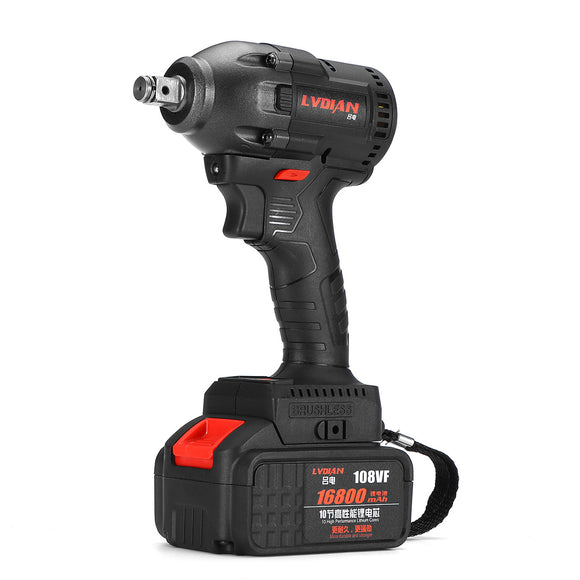 108VF 520N.m 16800mah Brushless Wrench Li-ion Battery Electric Wrench Cordless Impact Wrench Kit