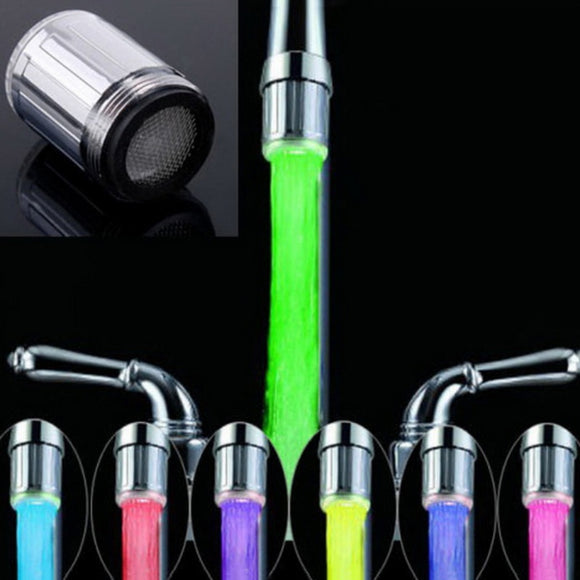 RC-F07 LED Water Faucet Light Colorful Changing Glow Bathroom Shower Head Kitchen Tap Aerators