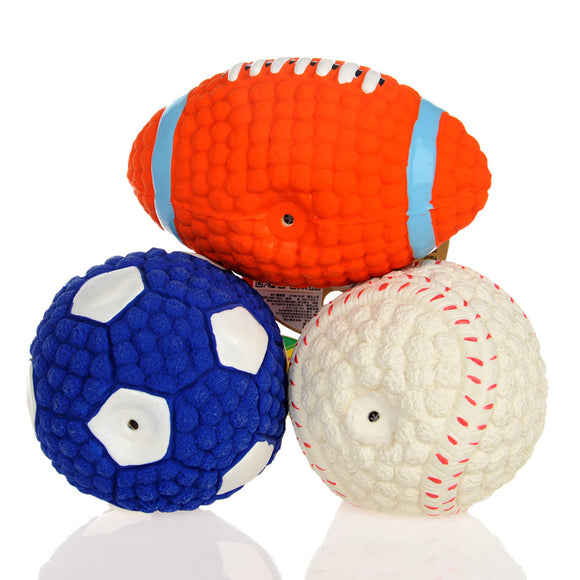 Yani DCT-3 Dog Toys Squishy Soft Bouncing Latex Ball Fetch Throw Balls Sound Training Teeth Toy