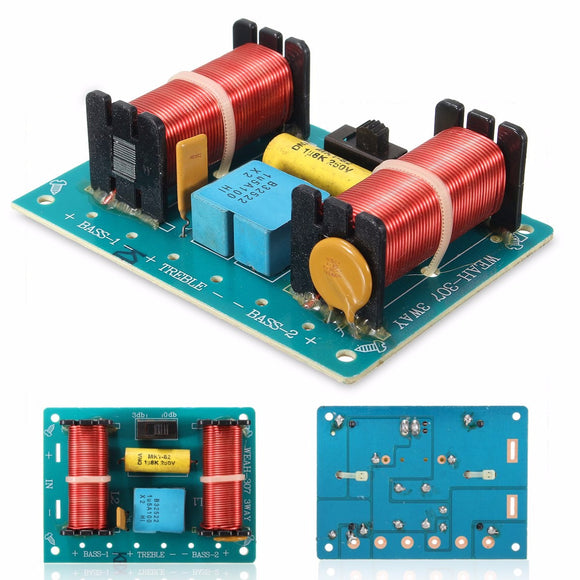 Treble Bass 3 Way Frequency Divider Speaker Audio Crossover Filters Board DIY
