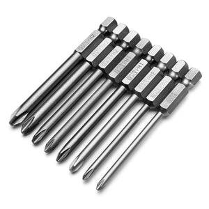 8pcs 75mm Magnetic Long Hex Cross Head Screwdriver Bits Set