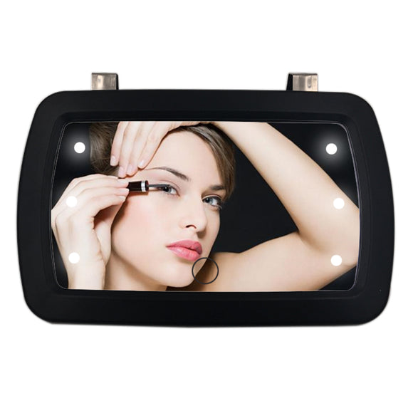 Car LED Makeup Mirrors Car Sun Visor HD Interior Mirror Car With Finger Touch Switch