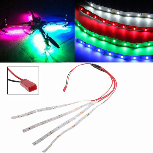 55CM LED Light Strip JST Plug Connector 1 to 4 Night Light for Multirotor Quadcopter