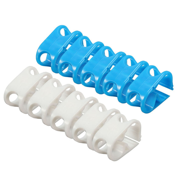 5pcs Plastic Pinch Clamp Siphon Hose Flow Control Valve Tube Clamp Medium White/Black 7.5 MM