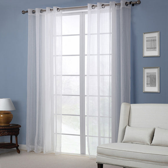 Europe Style White Sheer Curtain Bedroom Living Room Balcony Window Screen Home Decor