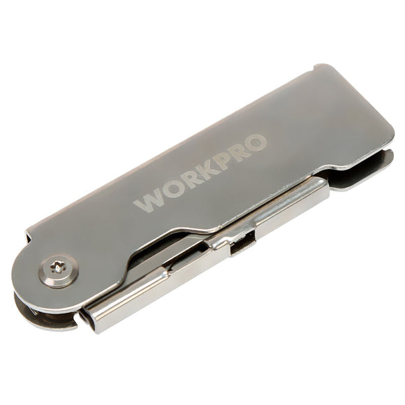 WORKPRO W011020 Mini Protable Folding Utility Kni-fe Stainless Steel Box Cutter Multi Kni-fe Tool