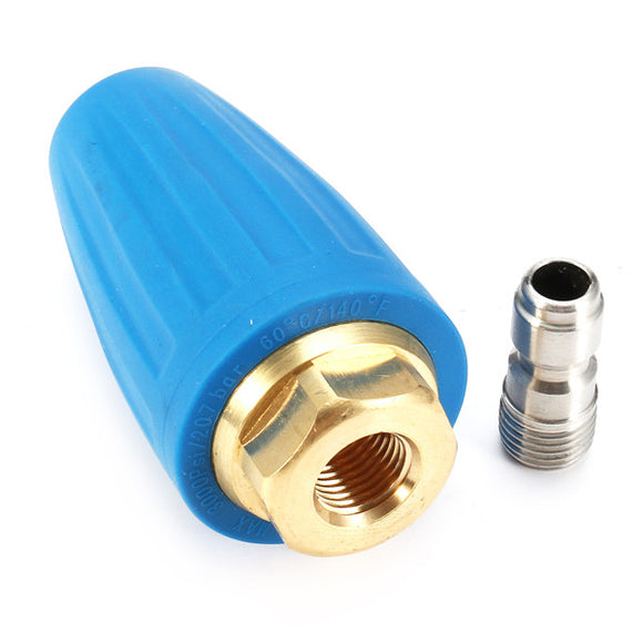 4000PSI Turbo Nozzle 276BAR Pressure Washer Blue Rotating Turbo Nozzle With 1/4 Inch Quick Plug