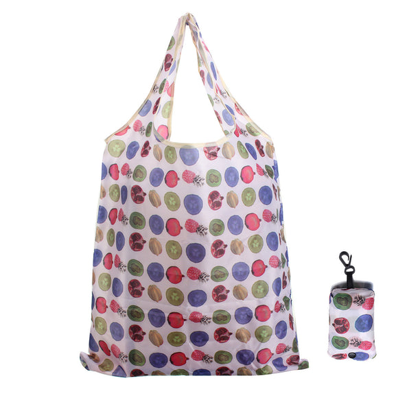 Random Color Pouch Tote Reusable Handle Eco Folding Shopping Bags Carrier Handbag Beach Gym Swimming