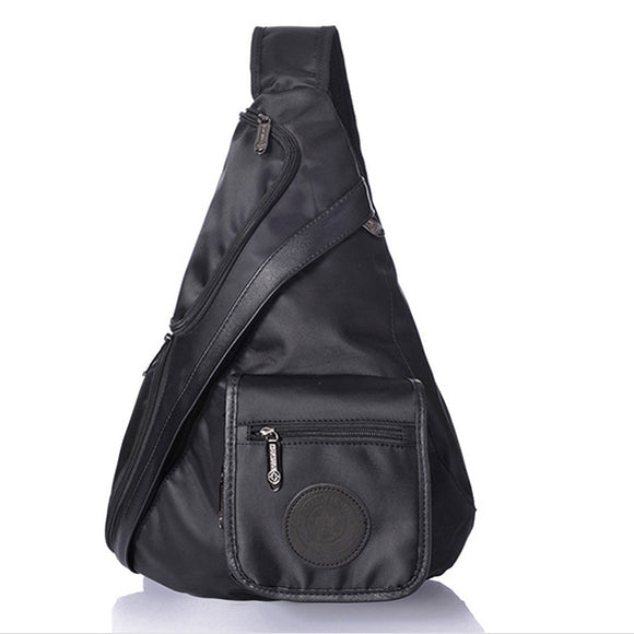 Men Waterproof Nylon Outdoor Sport Crossbody Bag Retro Casual Vertical Chest Bag