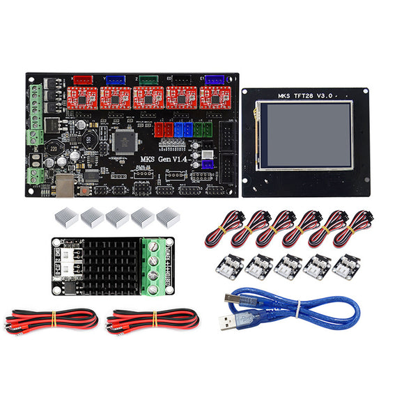 MKS-GEN Controller Mainboard + TFT28 LCD Display + MOS Module Kit  for 3D Printer Ramps 1.4