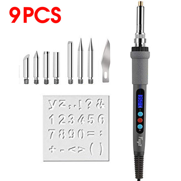 9Pcs Digital Engraving Soldering Iron Set for Constant Temperature Electric Soldering Iron Tools