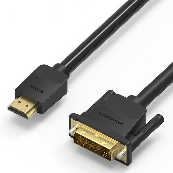 Vention VAA-T01-B HDMI to DVI Cable HDMI Male to DVI Male 24Pin+1 Cable Adapter Support 1080P 3D