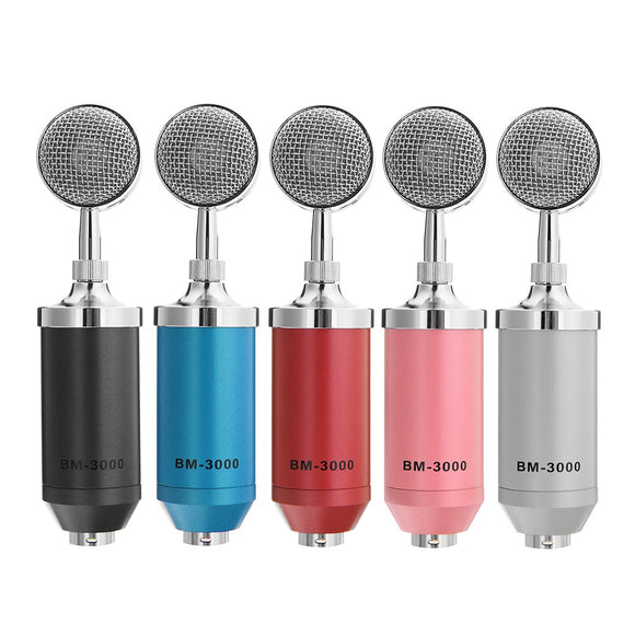BM-3000 Studio Recording Condenser Microphone Metal Shock Mount for ASMR