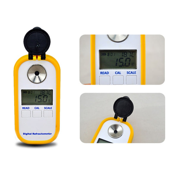 Digital Brix Refractometer Testing Sugar DegreeCutting Fluid Degree and Emulsion Concentration 0-50% Electronic Meter Portable