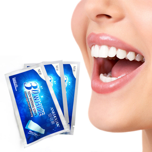 7 Pcs 3D Diamond Whitening Teeth Sticker Oral Care Mint Fresh Remove Tooth Stains Teeth Bright Strip Oral Tools