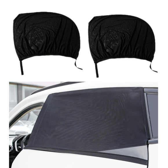 Pair Rear Car Sun Shade Window Visor Mesh Curtain UV Protection For Kids Baby