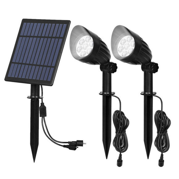 5W 2 in 1 Solar Powered LED Light-controlled Lawn Lights Outdoor Waterproof Yard Wall Landscape Lamps