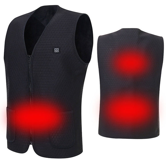 Electric USB Power Supply Warm Heated Vest Heating Jacket Racing Coat Best For Winter