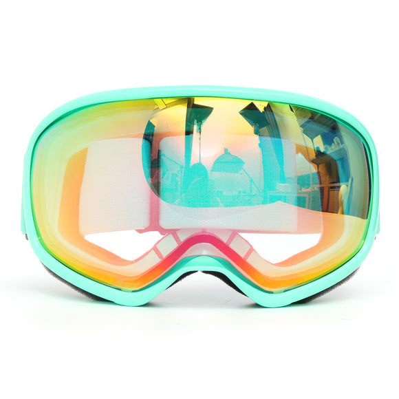 Pro Skiing Goggles Double Lens Anti Fog Snowboard Snowmobile UV Snow Sport Green