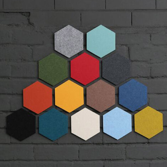 Honana DX-155 5PSC Creative Colorful Hexagon Wool Felt Multifunctional Wall Sticker Smart Collect Board