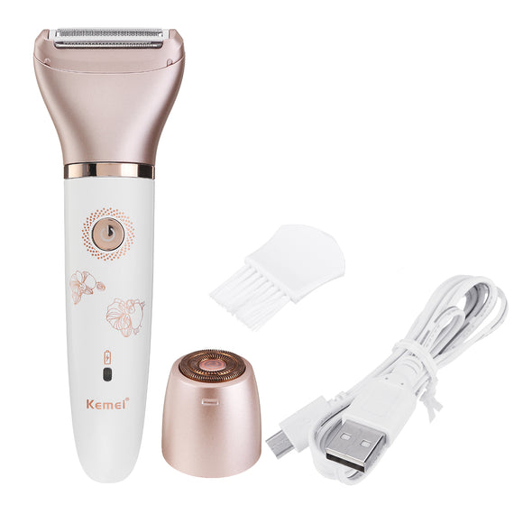 KM-1632 Electric Wet/Dry Epilator Shaver Usb Charging Depilator Women Hair Removal Shaving Machine