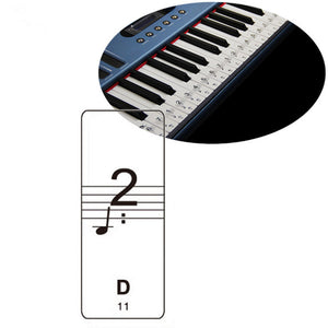 Transparent Piano Keyboard Note Sticker Suit For 61/88 Key Electronic Keyboard