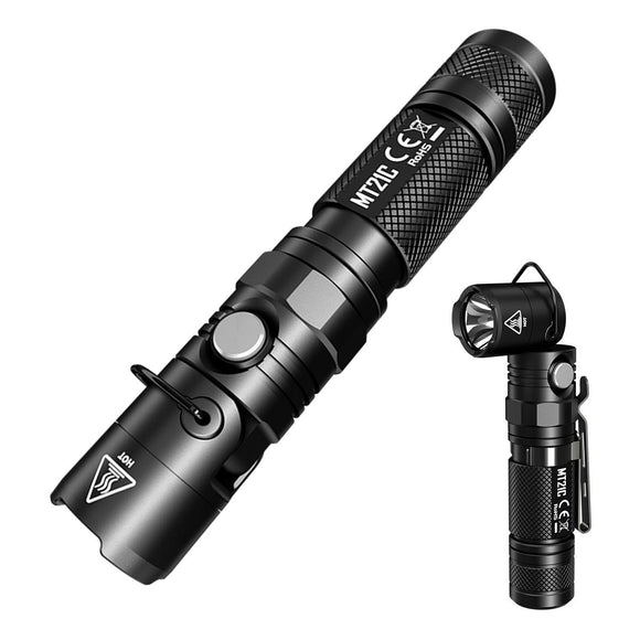 Nitecore MT21C XP-L HD V6 1000LM 8Modes 90 Adjustable Head Brightness LED Flashlight Camping Lamp