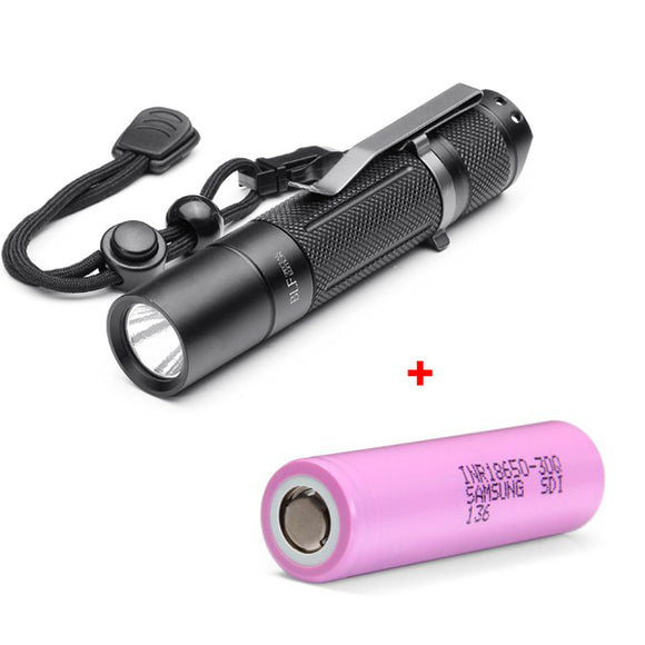 BLF A6 XPL 1600LM 7/4modes EDC LED Flashlight + INR18650-30Q Battery