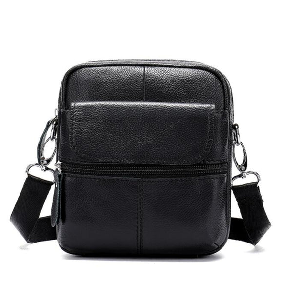 Men Genuine Leather Shoulder Bag Messenger Crossbody Handbag Outdoor Travel