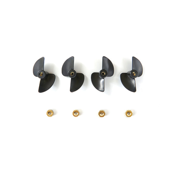 4PCS Propeller 2 Blade with Screw Nuts for Flytec V002 V005 Simulation Crocodile RC Boat Model Spare Parts