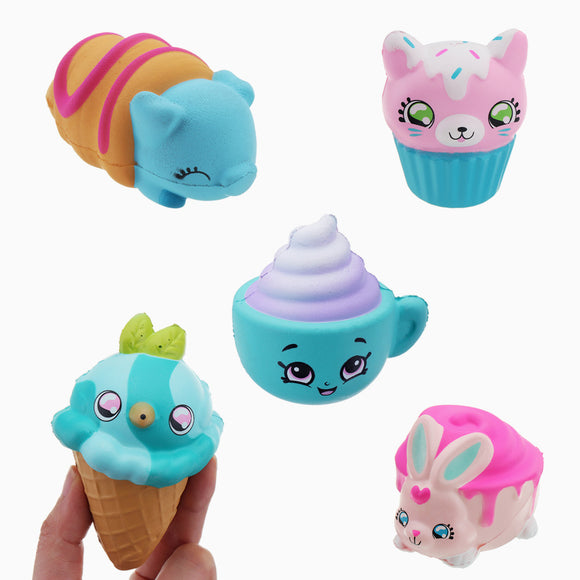 Mini Squishy Package 5PCS Slow Rising Toy Cute Mini Pendant Gift Collection