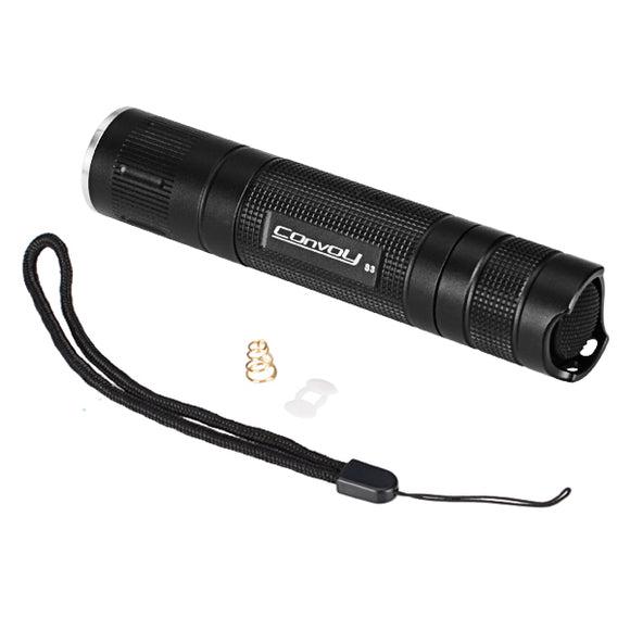 Convoy S3 Upgrade Version Flashlight Host Black/Grey For DIY