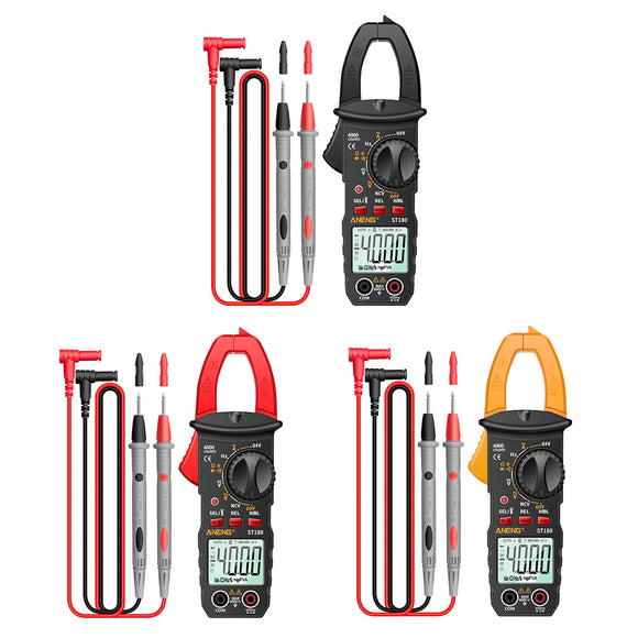 ANENG ST180 Digital Clamp Meter AC Current 4000 Counts Multimeter Ammeter Voltage Tester Car Amp Hz Capacitance NCV Ohm Test