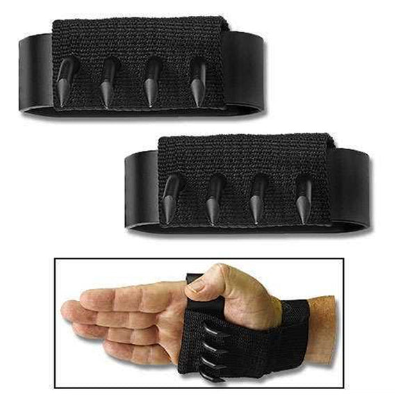 IPRee Outdoor Climbing Ninja Hand Claws Anti-Slip 4 Toothed Crampon Paw Hooks Self Defense Wristband