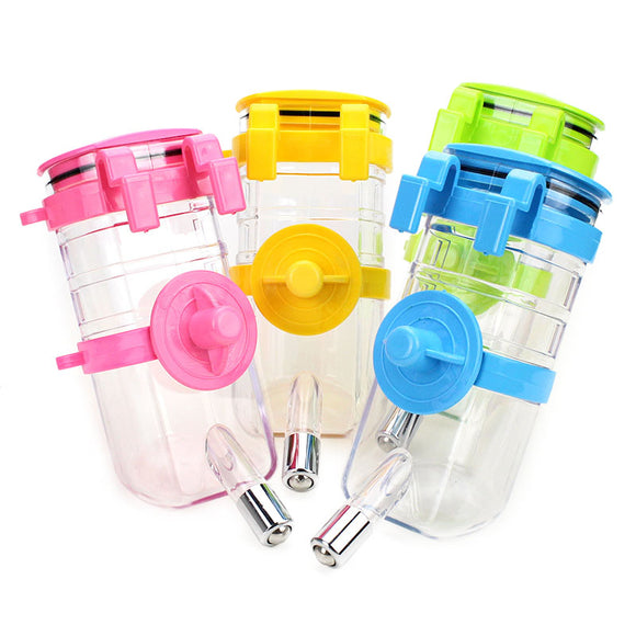 375ML Automatic Pet Drinking Fountains Water Feeder Home Travel Hanging Design Water Bottles