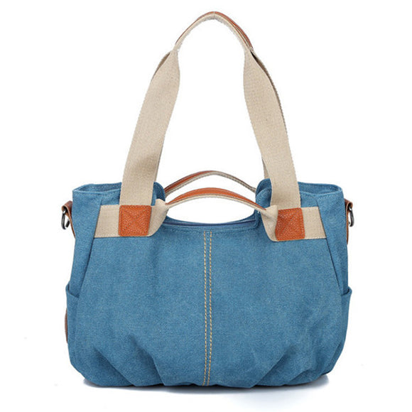 Women Vintage Canvas Tote Bags Casual Shoulder Bags Capacity Shopping Bags Crossbody Bags