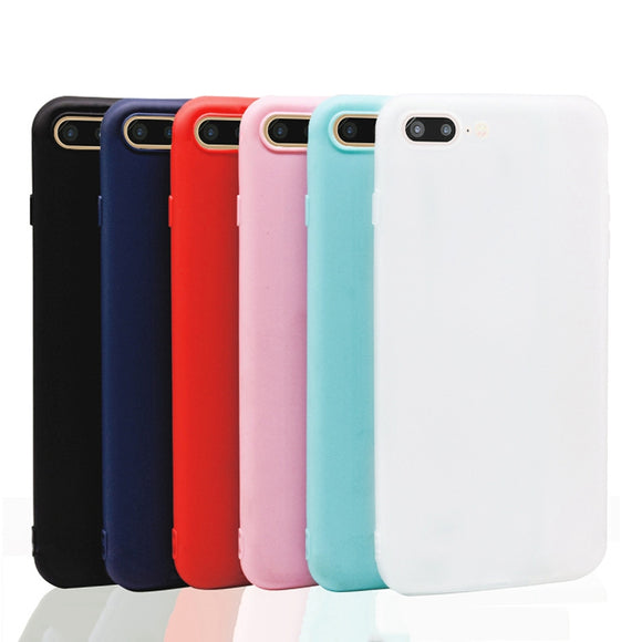 Bakeey Candy Color Matte Soft Silicone TPU Case for iPhone 7Plus/8Plus