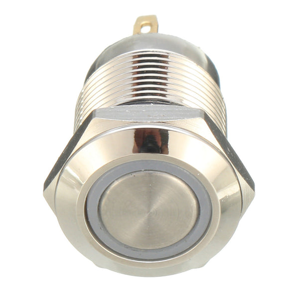 Machifit DC 5V 19mm 4 Pin Momentary Switch Led Light Metal Push Button Waterproof Switch