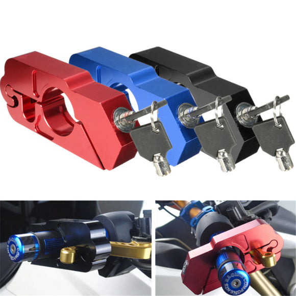 CNC Aluminum Handlebar Security Lock Motorcycle Scooter E-bike