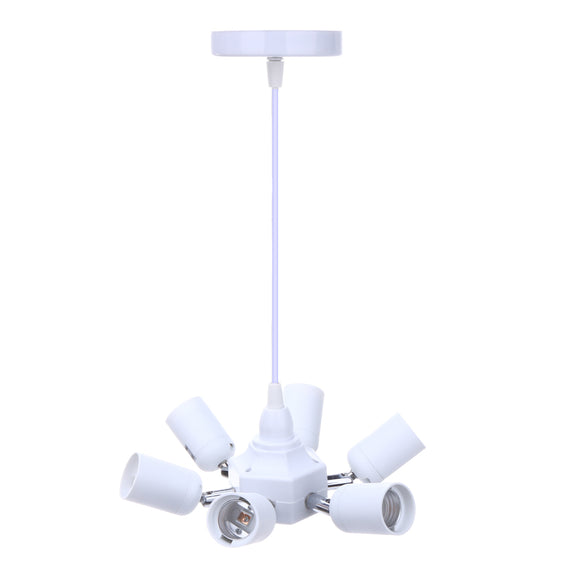 7 in 1 Adjustable E27 Hanging Pendant Light Lamp Bulb Adapter Holder Socket Splitter