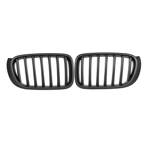 Matte Black Front Kidney Grille For BMW F25 F26 X3 X4 2014-2017