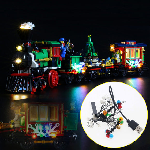 DIY LED Lighting Kit ONLY For LEGO 10254 Christmas Winter Holiday Train Bricks Toy