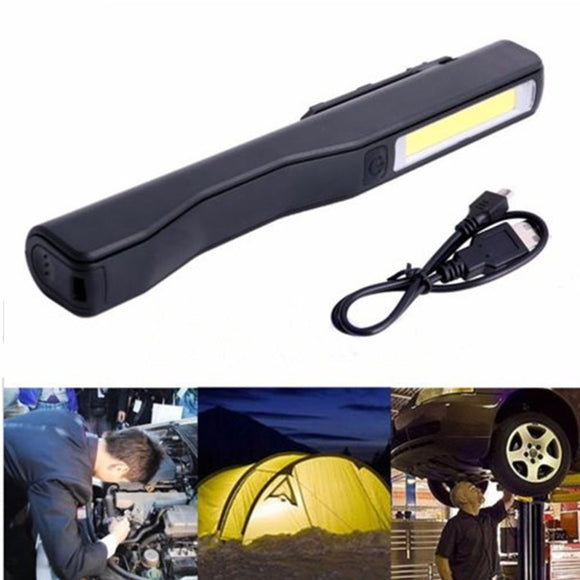 2 In 1 Camping LED COB Light USB Rechargeable Work Inspection Magnetic Lamp Torch