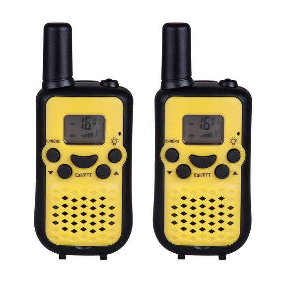 KALOAD T-669 2Pcs Portable Mini Durable Kids Walkie Talkies 2 Way Radio Back-lit LCD Screen