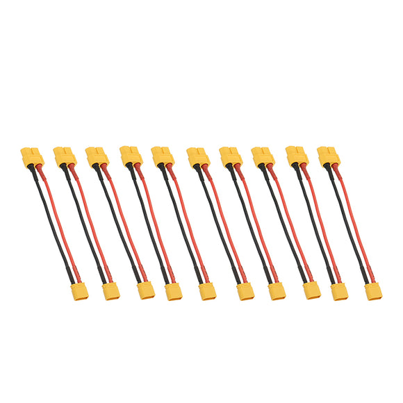 10Pcs 10cm 20AWG XT60 Female Plug to XT30 Male Plug Cable Adapter for Battery Charging